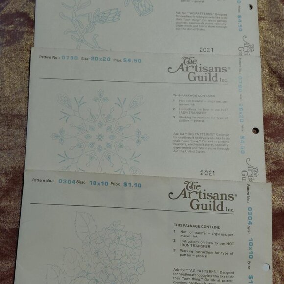 Large Vintage Lot of The Artisans Guild  Embroidery Hot Iron Transfers - Picture 6 of 9